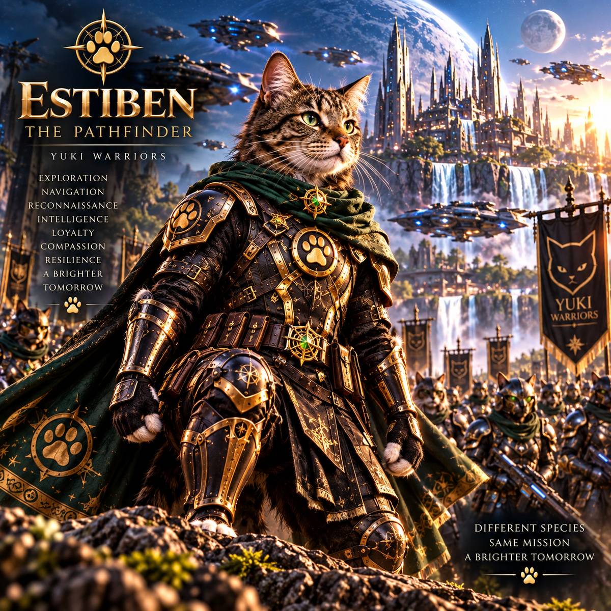 ESTIBEN — Full Character Profile

YUKI Universe

Full name: Estiben
Codename: The Pathfinder
Affiliation: Yuki Warriors / Cove Island Defense Alliance
Story alignment: Hero and strategic ally
Primary base: Cove Island
First major appearance: Best introduc
